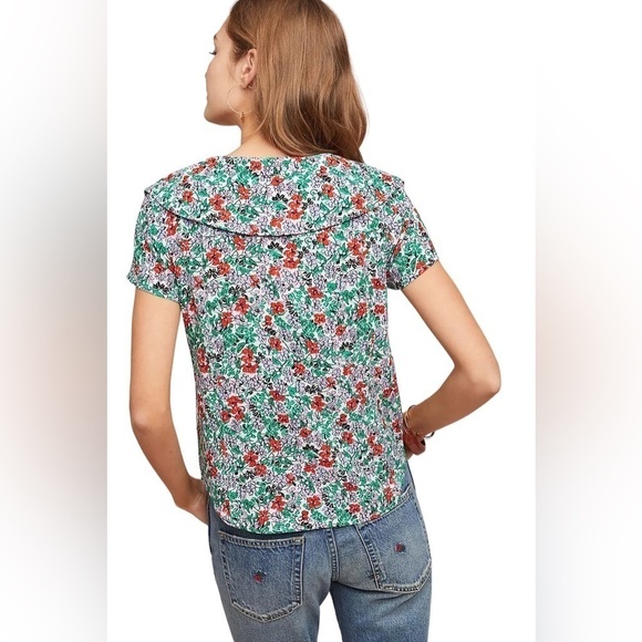 ANTHROPOLOGIE Maeve Austen Collared Blouse - Picture 7 of 15